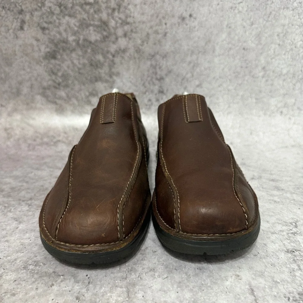Clarks Pickett Loafers Mens 10M Brown Leather Slip On Shoes 82290 Comfort